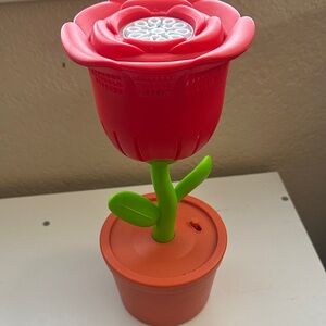 Red Flower-Shaped Bubble Machine